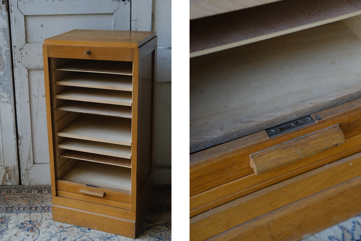 E176-2 フランス Brocante 蛇腹式キャビネット 収納